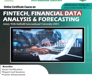 Admission is going on for the Online Certificate Course on ‘𝐅𝐢𝐧𝐓𝐞𝐜𝐡, 𝐅𝐢𝐧𝐚𝐧𝐜𝐢𝐚𝐥 𝐃𝐚𝐭𝐚 𝐀𝐧𝐚𝐥𝐲𝐬𝐢𝐬 & 𝐅𝐨𝐫𝐞𝐜𝐚𝐬𝐭𝐢𝐧𝐠’ jointly with DIU