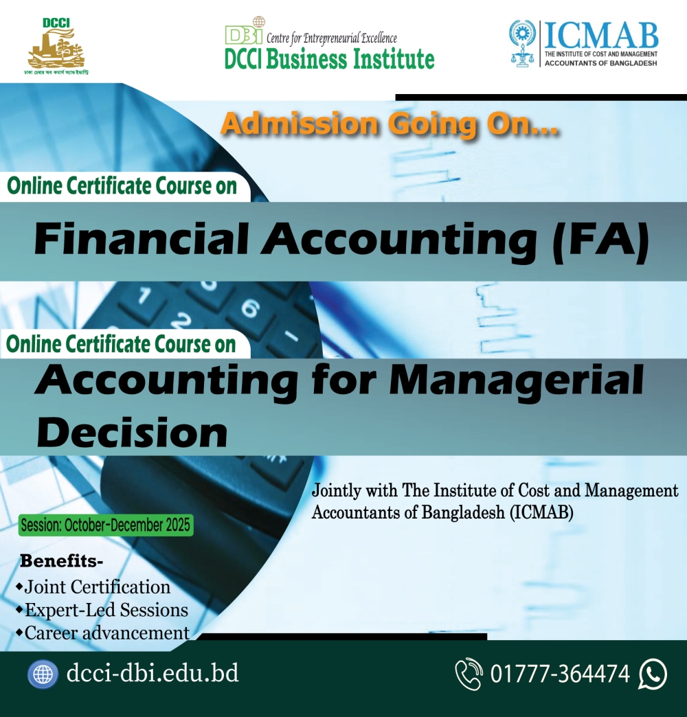 Admission is going on for the Online Certificate Course on 𝐀𝐜𝐜𝐨𝐮𝐧𝐭𝐢𝐧𝐠 𝐟𝐨𝐫 𝐌𝐚𝐧𝐚𝐠𝐞𝐫𝐢𝐚𝐥 𝐃𝐞𝐜𝐢𝐬𝐢𝐨𝐧 & 𝐅𝐢𝐧𝐚𝐧𝐜𝐢𝐚𝐥 𝐀𝐜𝐜𝐨𝐮𝐧𝐭𝐢𝐧𝐠 (𝐅𝐀)